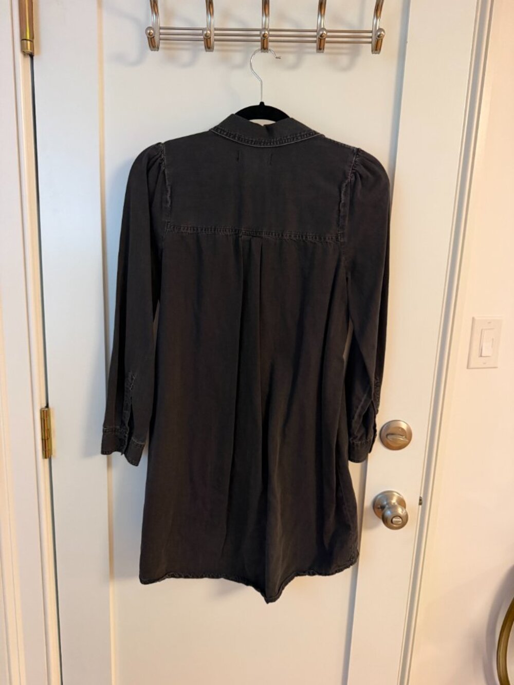 Madewell Charcoal Gray Shirt Dress - Picture 2 of 2